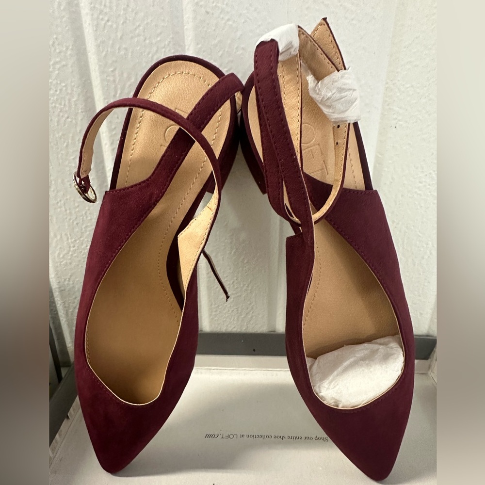 Loft Plum Preserve Pointy toe heel Size 9 New